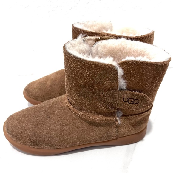 UGG Kids Brown Suede Boots 12 - Picture 1 of 8